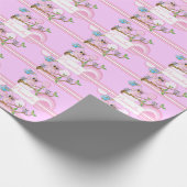 Papier Cadeau Chouette-bébé rose | Thème Douche (Coin)