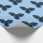 Papier Cadeau Chouette bleue (Coin)