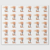Papier Cadeau Chouette carlin Et Arbre Automne Propriétaire Carl (Plat)