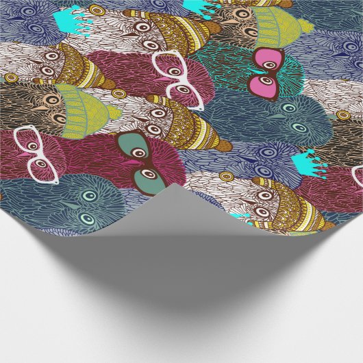 Papier Cadeau Chouette dans la couronne (Coin)