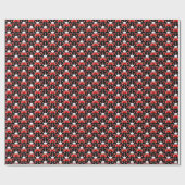 Papier Cadeau Chouette d'art populaire (Plat)