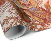 Papier Cadeau Chouette d'automne vintage (Coin rond)