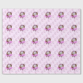 Papier Cadeau chouette de ballerine (Plat)
