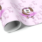 Papier Cadeau chouette de ballerine (Coin rond)