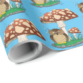 Papier Cadeau Chouette de douche de printemps (Coin rond)