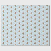 Papier Cadeau Chouette de Noël (Plat)