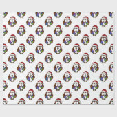 Papier Cadeau Chouette de Noël (Plat)