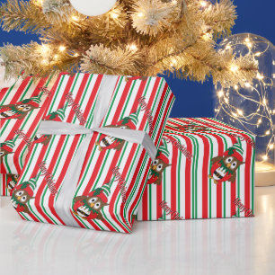 Papier Cadeau Chouette des elfes de Noël