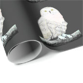 Papier Cadeau Chouette des neiges (Coin rond)