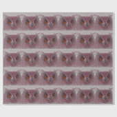Papier Cadeau Chouette éthérée (Plat)