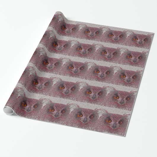 Papier Cadeau Chouette éthérée (Déroulé)