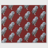 Papier Cadeau Chouette grise (Plat)