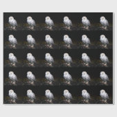Papier Cadeau Chouette hivernale majestueuse (Plat)