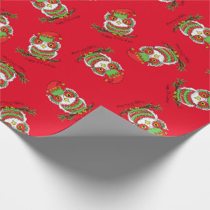 Papier Cadeau Chouette Noël mignonne Vacances amusantes Enfants