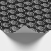 Papier Cadeau Chouette (noir) - Papier à envelopper (Coin)