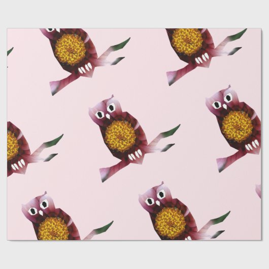Papier Cadeau Chouette, Oiseau de Chouette Papier d'habillage d' (Plat)