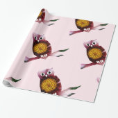 Papier Cadeau Chouette, Oiseau de Chouette Papier d'habillage d' (Déroulé)