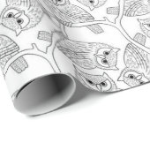 Papier Cadeau Chouette ! Papier d'emballage (Coin rond)