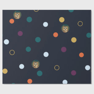 Papier Cadeau Chouette-point Minuit — Motif Chouette Atmosphériq