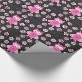 Papier Cadeau chouette rose mignonne (Coin)