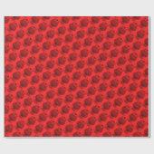 Papier Cadeau Chouette (rouge) - Papier d'emballage (Plat)
