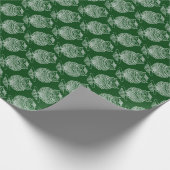 Papier Cadeau Chouette (vert foncé) - Papier à envelopper (Coin)