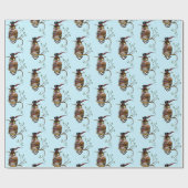 Papier Cadeau Chouette victorienne (Plat)