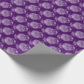 Papier Cadeau Chouette (violet foncé) - Papier à envelopper (Coin)