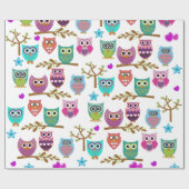 Papier Cadeau chouettes (Plat)