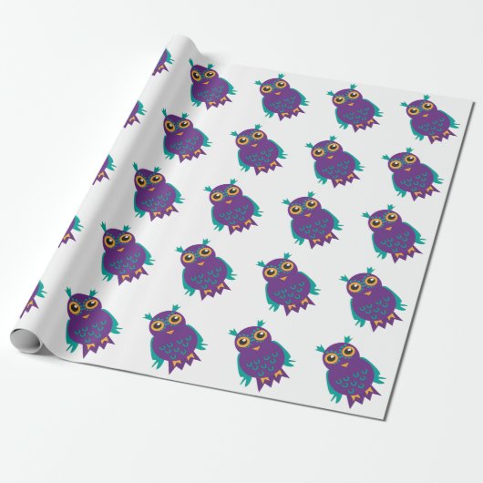 Papier Cadeau Chouettes (Déroulé)