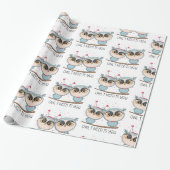 Papier Cadeau Chouettes amoureuses en amour (Déroulé)