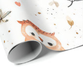 Papier Cadeau Chouettes boho Nursery (Coin rond)