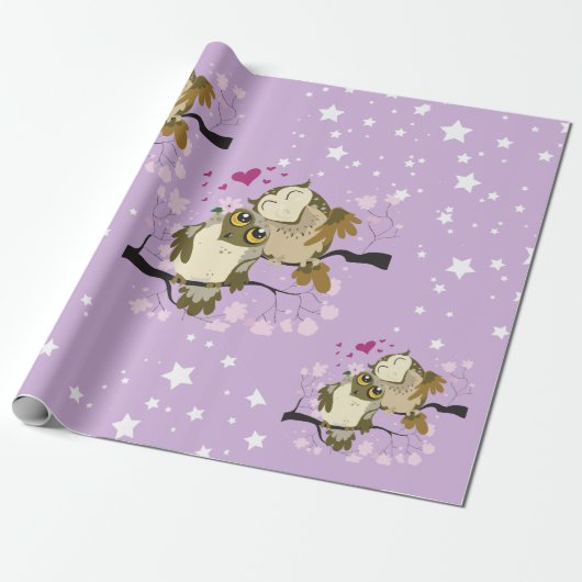Papier Cadeau chouettes de luv burd (Déroulé)