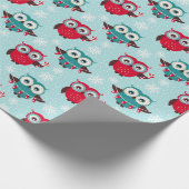 Papier Cadeau Chouettes de Noël (Coin)