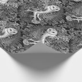 Papier Cadeau Chouettes, fougères, chênes et baies 4 (Coin)