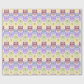 Papier Cadeau Chouettes mignonnes, Chouette Motif, Chouettes pou (Plat)