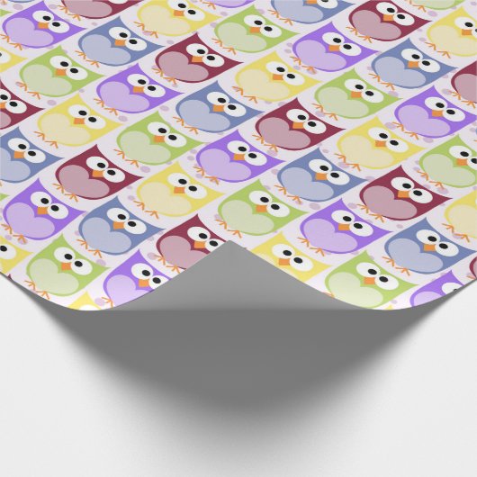 Papier Cadeau Chouettes mignonnes, Chouette Motif, Chouettes pou (Coin)
