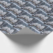 Papier Cadeau Chouettes neigeuses de Noël (Coin)