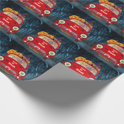 Papier Cadeau Chow Chow Chig Conduire voiture effrayant Hallowee (Coin)