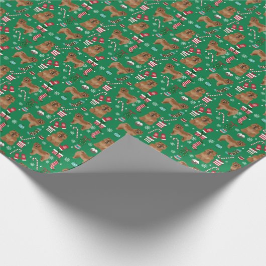 Papier Cadeau Chow Chow Christmas dog emballage papier (Coin)