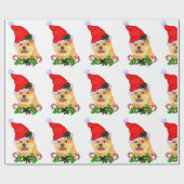 Papier Cadeau Chow Chow Noël (Plat)