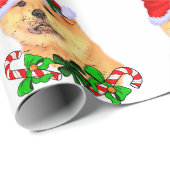 Papier Cadeau Chow Chow Noël (Coin rond)