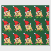 Papier Cadeau Chow Chow Noël (Plat)