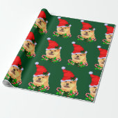 Papier Cadeau Chow Chow Noël (Déroulé)