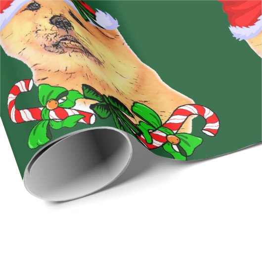 Papier Cadeau Chow Chow Noël (Coin rond)