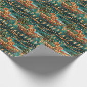 Papier Cadeau Chow Chow Noël Festive Voyage (Coin)