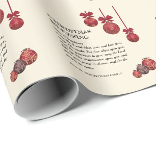 Papier Cadeau chrétien   QUE LE SEIGNEUR VOUS BÉNISSE   Noël 