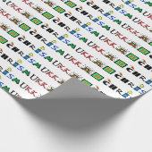 Papier Cadeau Chrismukkah Texte Graphique Enveloppe Cadeau (Coin)