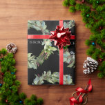 Papier Cadeau Christ est né Black Christmas Wreath<br><div class="desc">Christ est né noir de la couronne de Noël papier d'emballage.</div>