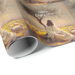 Papier Cadeau Christ est ressuscité de Pâques chrétien religieux